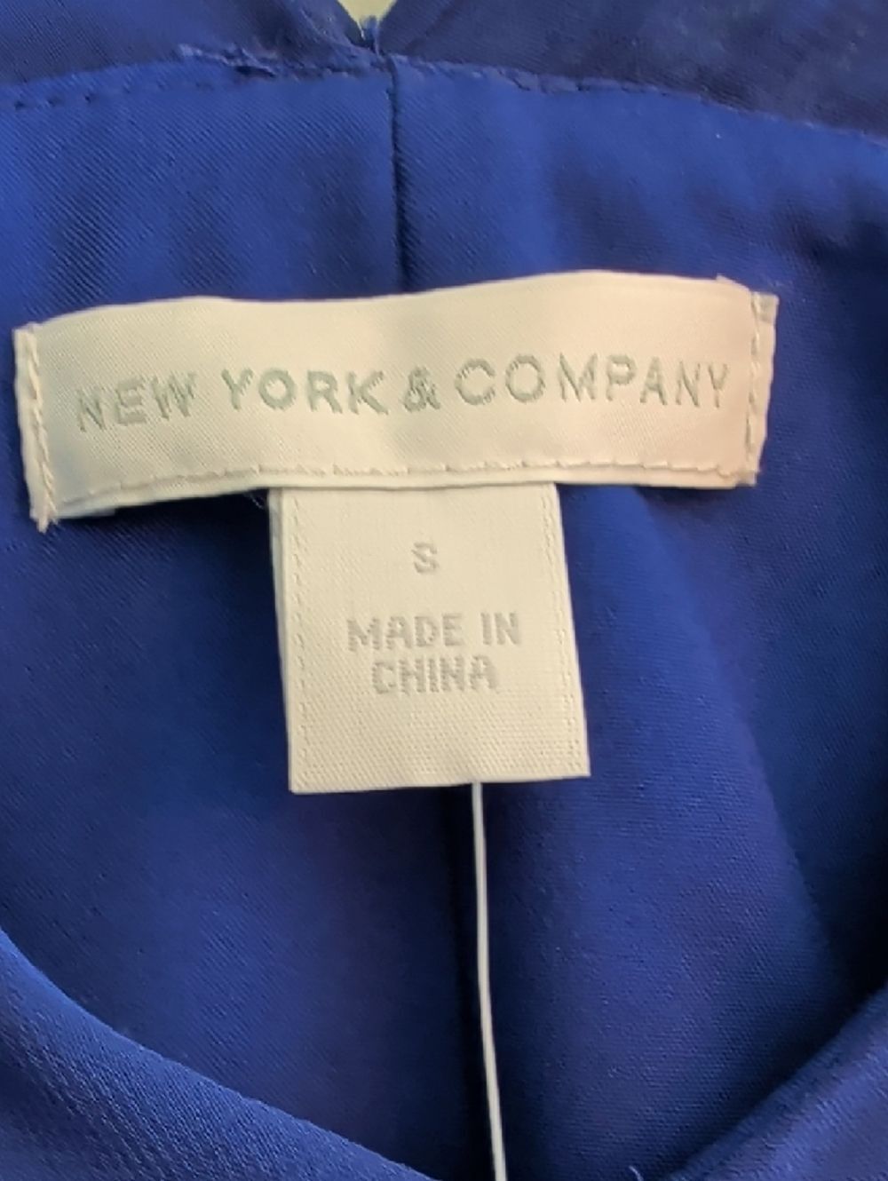 New York & Co. Royal Blue Sleeveless Shift Dress – Size S | V-Neck | Lined - Picture 7 of 9